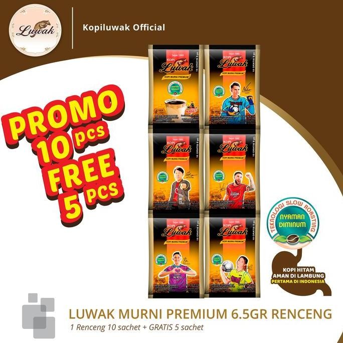 

READY KOPI LUWAK ASLI MURNI 6.5GR | PREMIUM WILD CIVET COFFEE SACHET KEMASAN KARTON