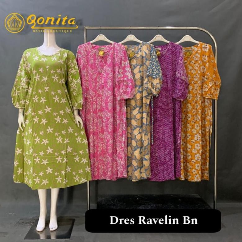 Daster Qonita ( Ld 116 Pb 120) Batik Pekalongan Ll Busui Friendly Home Dress Ravelin Bn