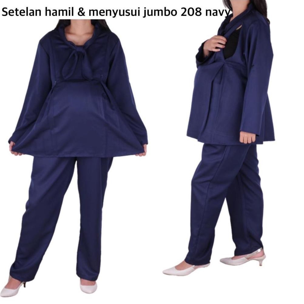 Baju Hamil Setelan Hamil & Menyusui Baju Ibu Hamil Jumbo Murah Cantik St208 As