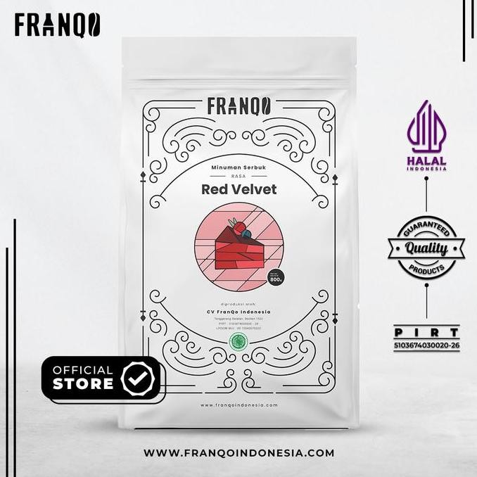 

Original FRANQO Red Velvet Powder 1kg - Bubuk Minuman Red Velvet Premium