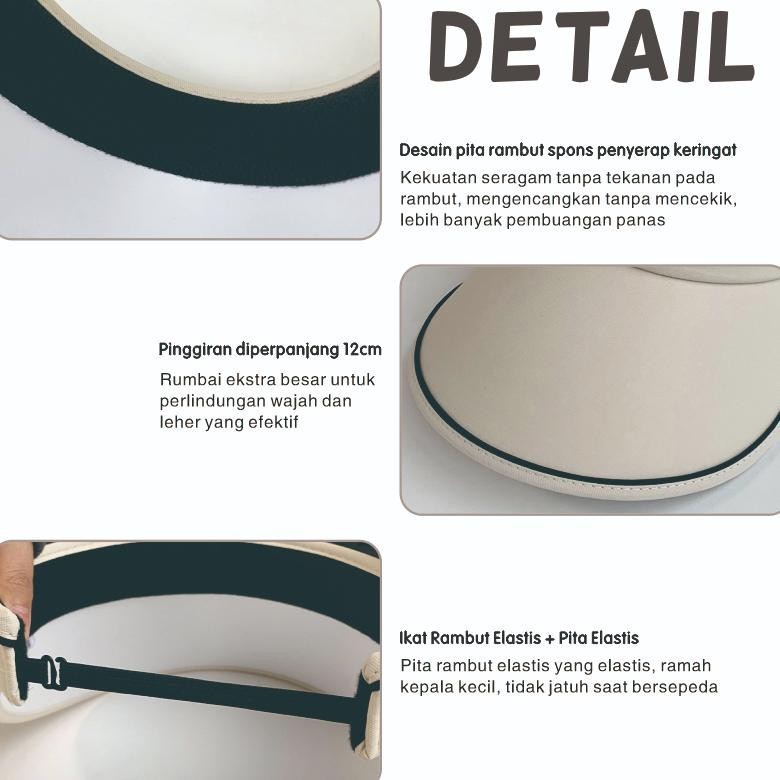 Super Sale Molfine Topi Wanita  Lipat Matahari Musim Panas  Topi Golf  Topi Anti Uv Sport Hijab