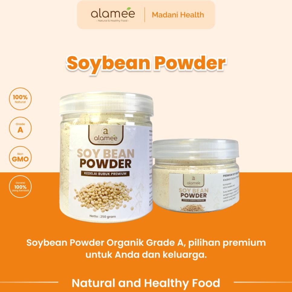 

Alamee Soy Milk Bean Powder Bubuk Susu Kacang Kedelai Murni Tinggi Protein Tanpa Gula 250Gr