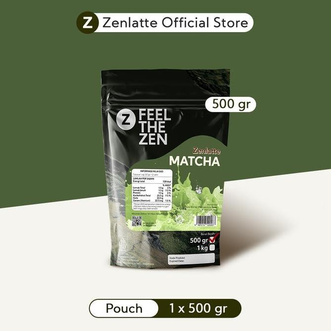 

Original Zenlatte Matcha Powder 500gr / 1kg | Bubuk Teh Hijau Premium