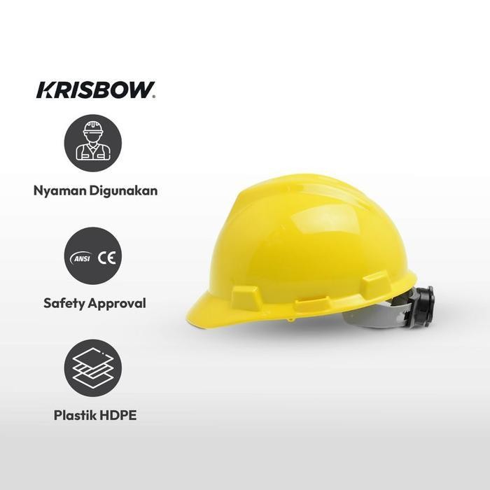 Helm Safety Krisbow Warna Kuning Kw1000320 Original Dan Terpercaya