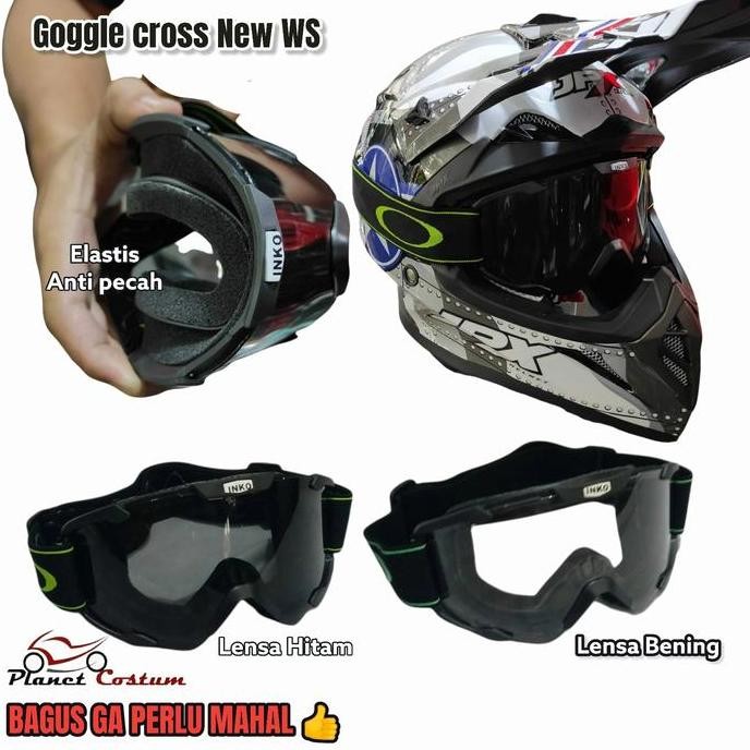 Pcgg1 Kacamata Helm Goggle Import Murah Elastis Anti Pecah Bukan Snail Ly100