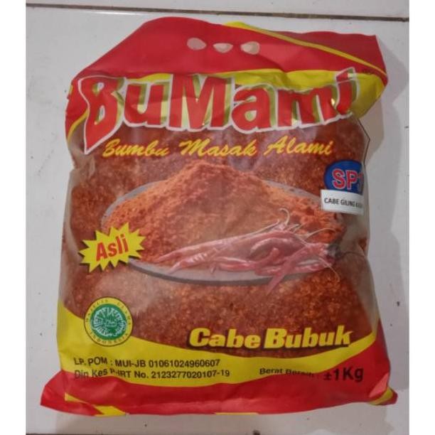 

1 Kg SP3 Kasar BuMami Cabe Bubuk (Tekstur Flakes) Nugi