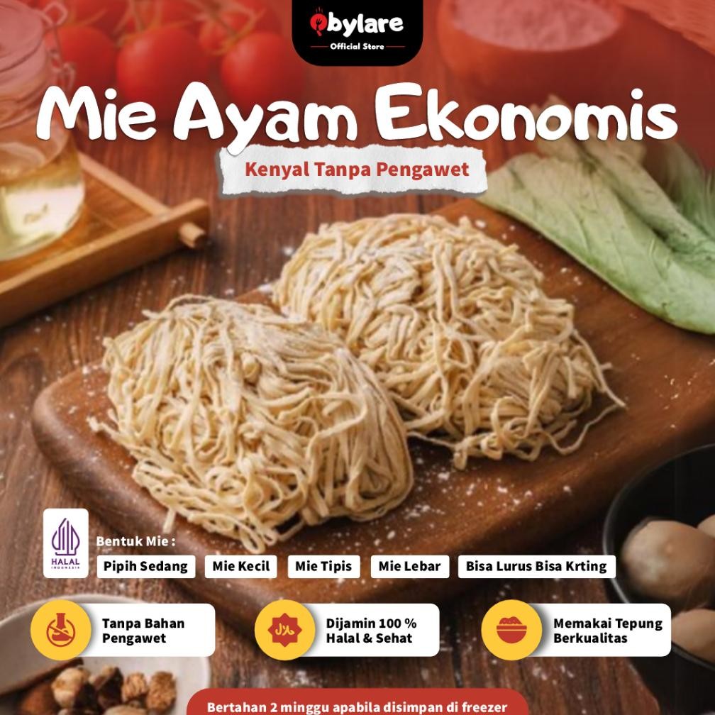 

Mie Ayam Ekonomis Halal Kenyal 1Kg Mentah Nugi