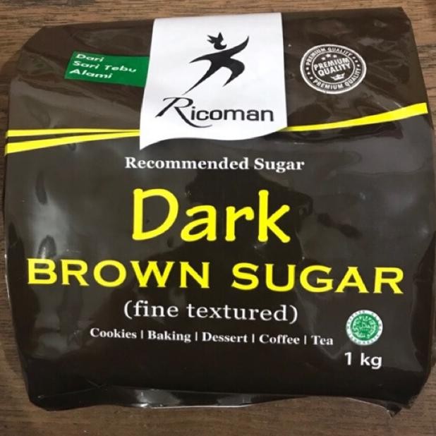 

Dark Brown Sugar Ricoman 1kg !!! Nugi