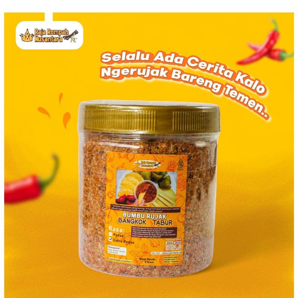 

Bumbu Rujak Bangkok 350Gram BUMBU TABUR Sambal Jambu Kristal Rujak Buah - Rmh001 Nugi