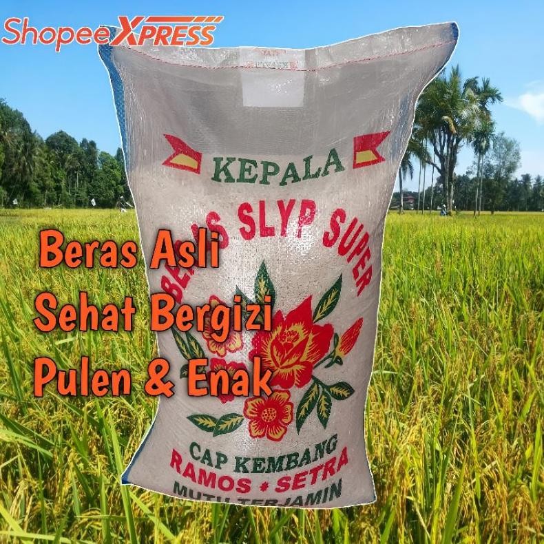 

Beras Slyp Super Cap Ramos Kembang Bunga 20Kg Pulen Nugi