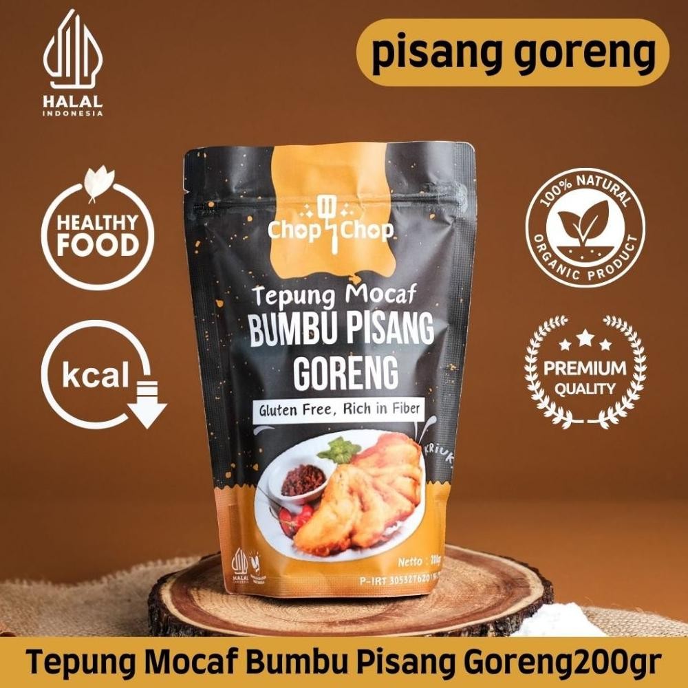 

Chop Chop Tepung Mocaf Pisang Goreng - Gluten Free Organik - Tepung Sehat Rendah Kalori 200gram Nugi