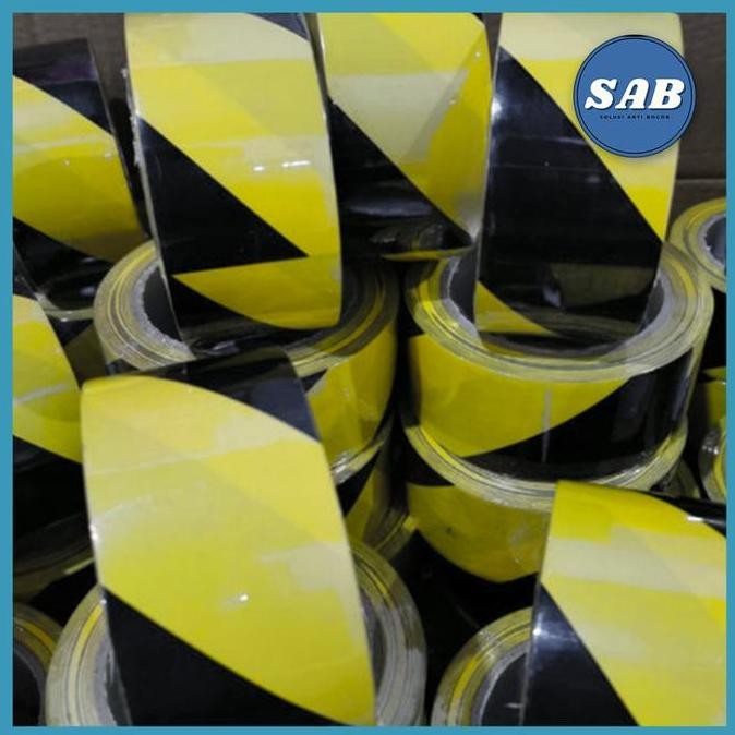 

Kenko Lakban Warning Tape Safety Marking Hitam Kuning 48Mm X 33 Meter