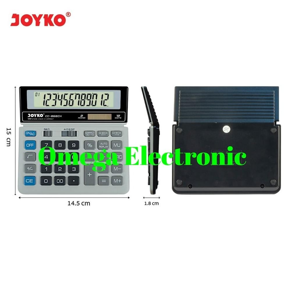

Joyko CC 868CH Calculator Kalkulator CC-868CH 12 Digits Check Correct RB2