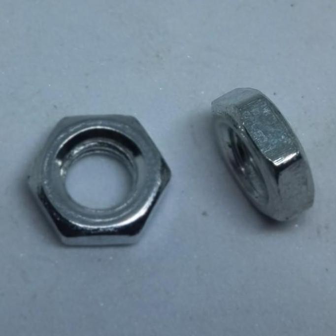 Mur M6 K10T tipis putih (100pc) RESTOCK