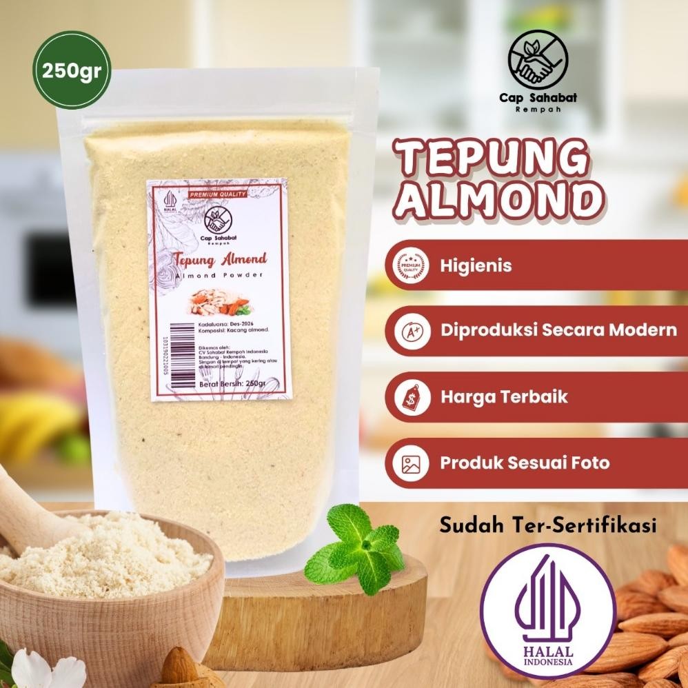 

250gr Tepung Almond / Almond Powder / Rempah / JSR 100% PREMIUM QUALITY Nugi