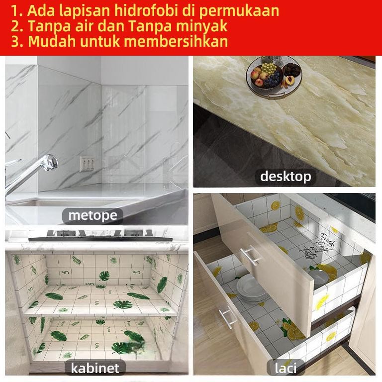 wallpaper dinding vinyl lembaran 59100cm stiker keramik dinding dapur marble