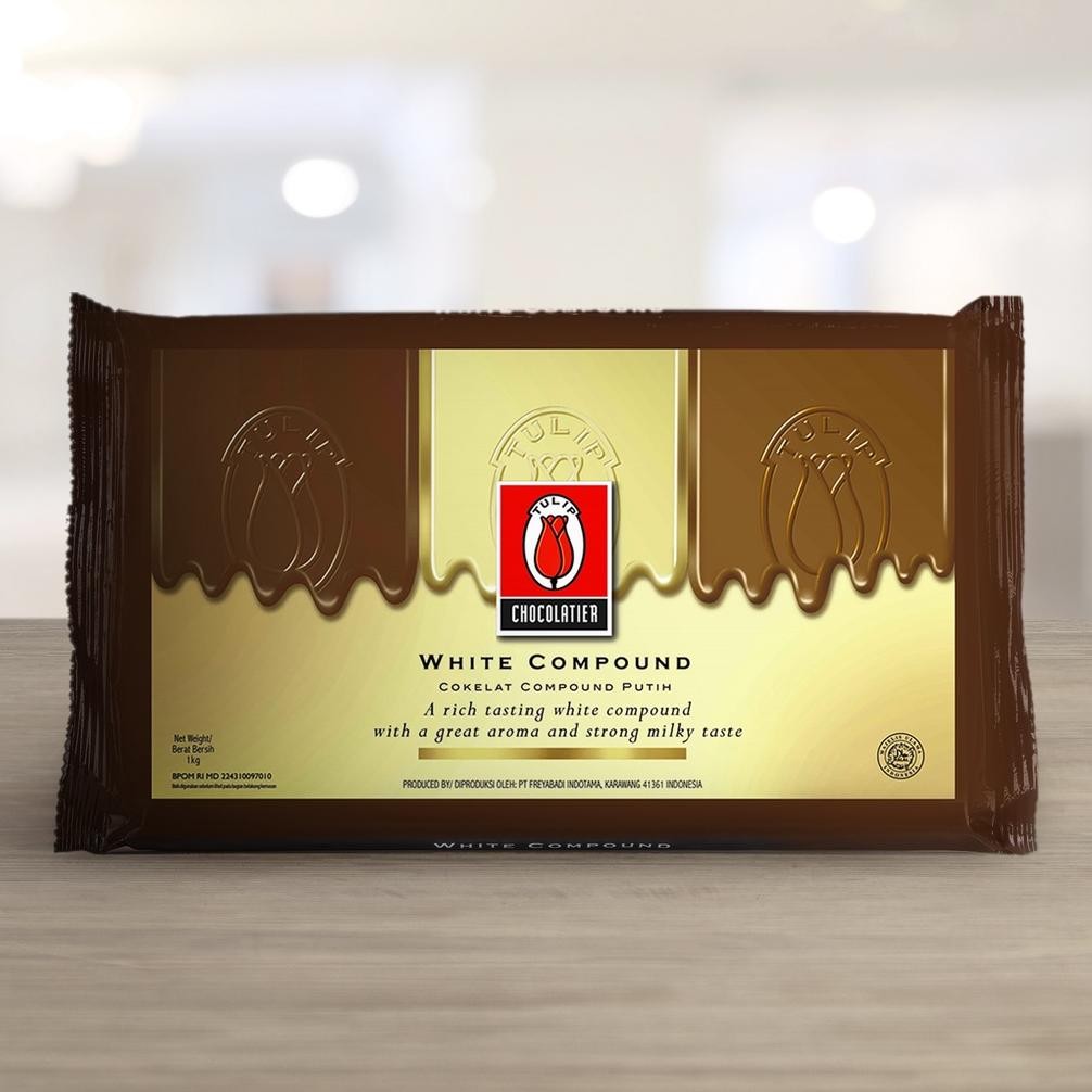

Tulip Chocolatier White Compound 1Kg Premium Nugi