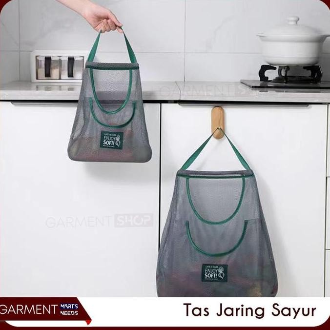 Hot Sale - Keranjang Bawang Gantung Tempat Bawang Gantung Estetik Tas Jaring Belanja Sayur Buah Mult