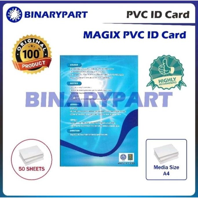 

Promo PVC ID CARD ISI 50 LEMBAR A4-MAGIX COD