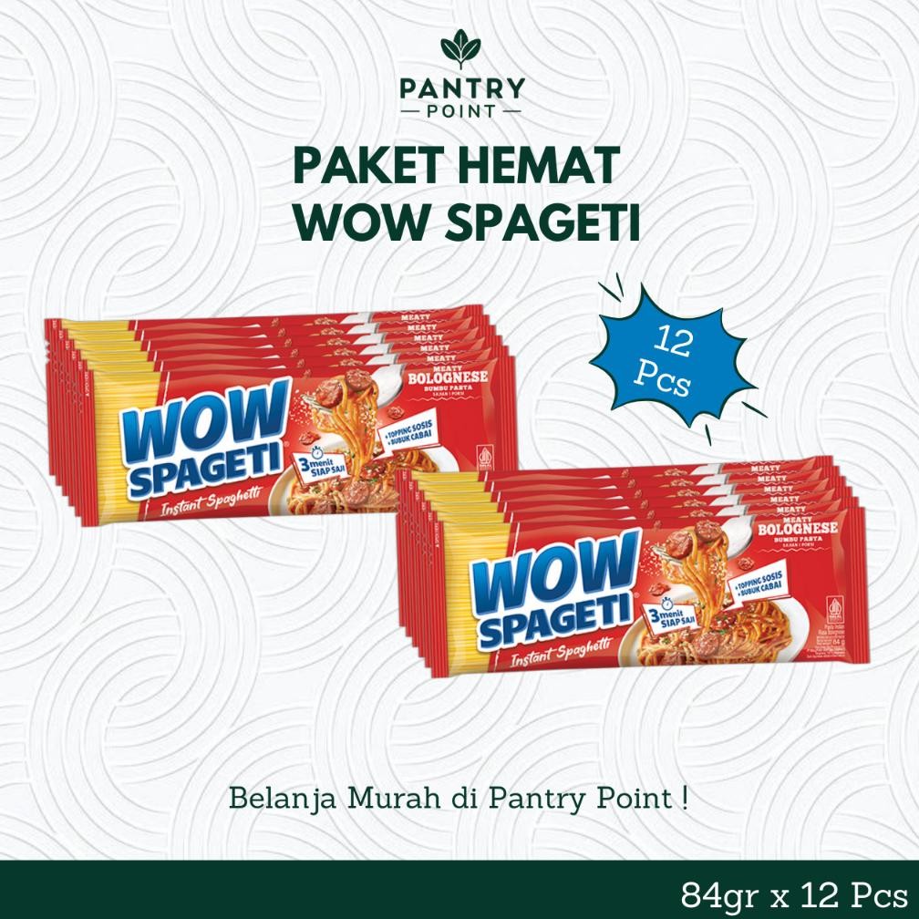 

(12 Pcs) Paket Hemat - WOW SPAGETI Carbonara Bolognese Aglio Olio Pasta Instant Spaghetti Nugi