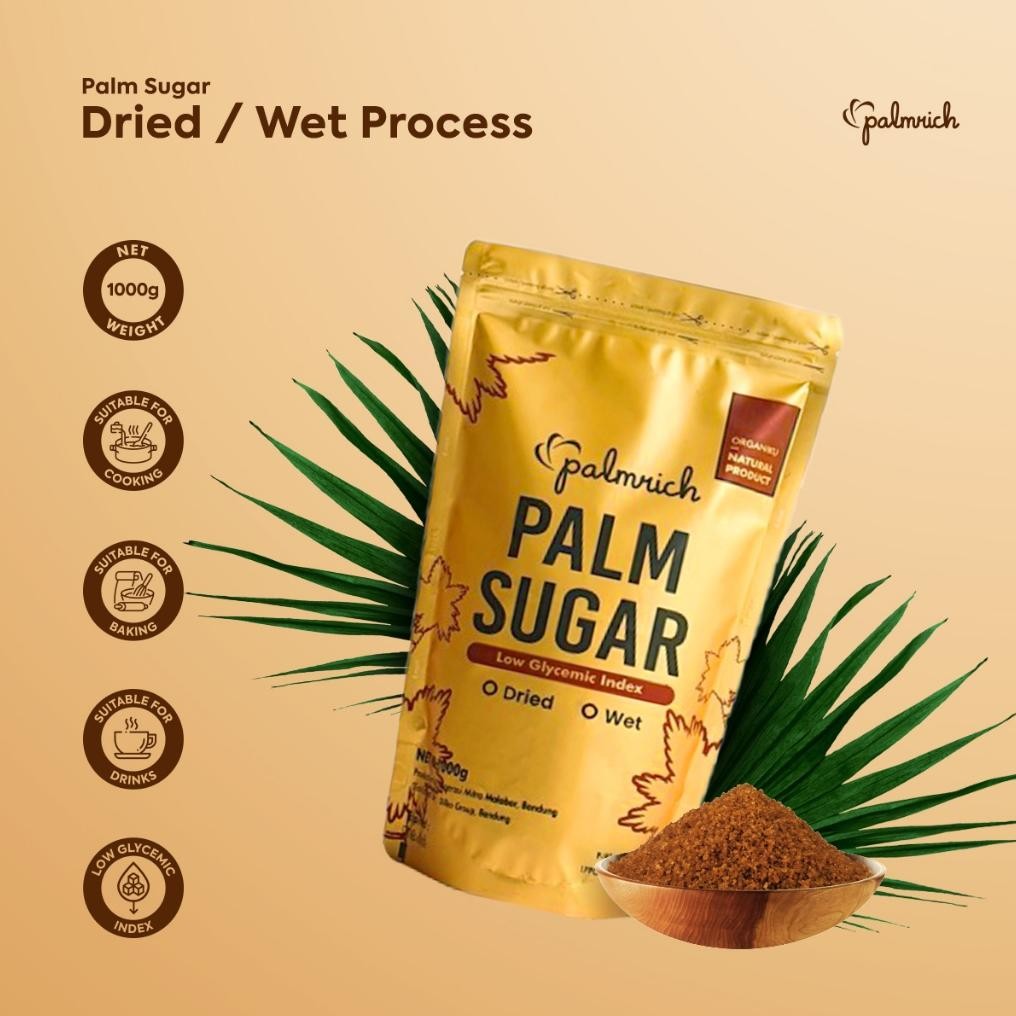 

Palmrich - Gula Aren Semut Bubuk Organik Kualitas Super Palm Sugar 1 kg Nugi