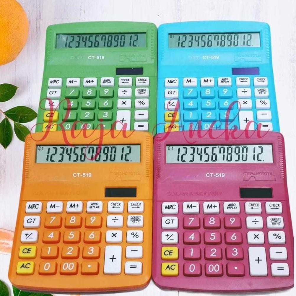 

Kalkulator SDC 519 Warna CT-519 KALKULATOR MEJA DAGANG CALCULATOR 12 DIGIT CT519 CT RB2