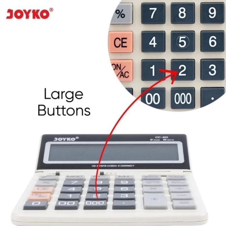 

JOYKO CC 50 CHECK & CORRECT CALCULATOR - Kalkulator Meja spt SDC-8780 RB2