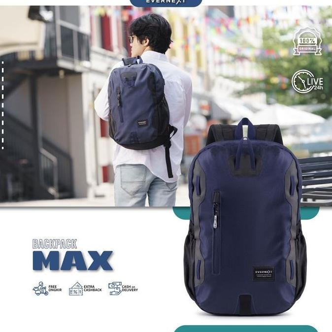 [ SKULOLS ] EVERNEXT - Tas Ransel Pria Backpack Outdoor Max Tas Punggung Tas Ransel LaptopEVERNEXT -