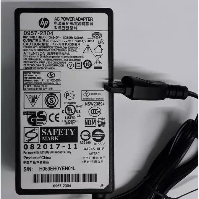 Adaptor Charger ORIGINAL Printer Hp Deksjet 7110 (0957-2304)