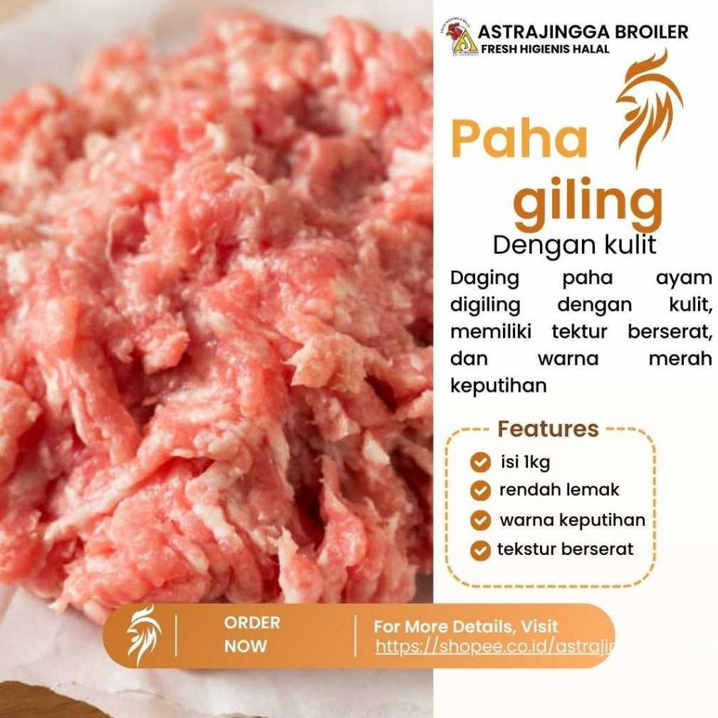 

Daging ayam giling paha dengan kulit 1kg astrajingga broiler Nugi