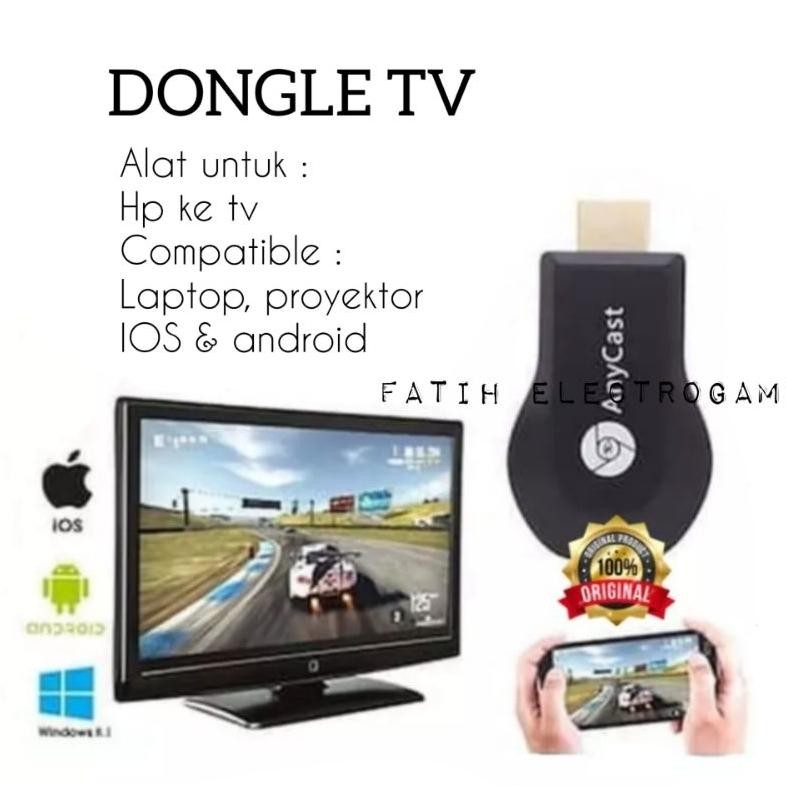 ANYCAST DONGLE SCREEN MIRRORING HP KE TV LED/LCD ALAT UNTUK MENYAMBUNGKAN MENGHUBUNGKAN SEBAGAI PENY