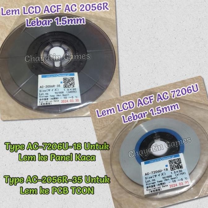 Lem ACF AC 2056R & AC 7206U Lem LCD COF Flexibel Ke LCD Sesuai Varian