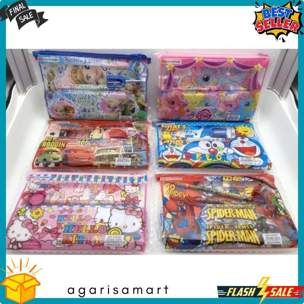

Stationery Set / Alat Tulis Set / Paket Alat Tulis / Stationery Set Fancy 8818 Dengan Kaleng Diskon