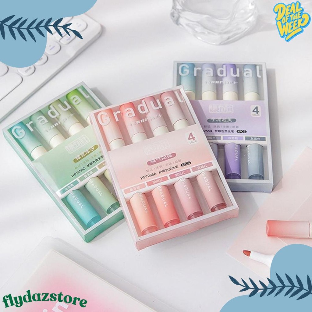 

Bobastore Highlighter Pastel Penanda Teks Set 4In1 Alat Tulis Sekolah / Spidol Pen Marker Warna Gradasi Painting Multifungsi / Textliner Stasionary Import S107 Terlengkap Dan Termurah