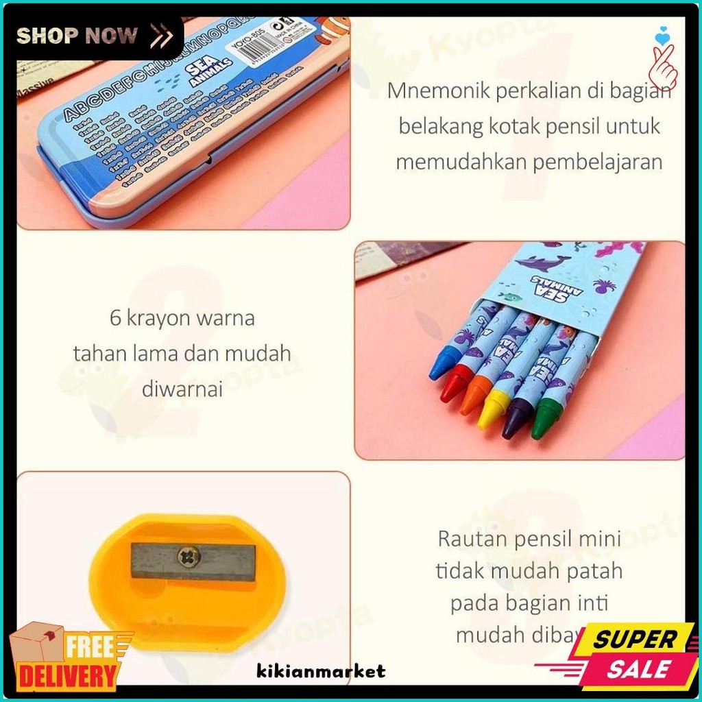 

Kyopta Kotak Pensil Anak Set Stationery Untuk Hadiah Anak Sekolah Kotak Pensil Anak Karakter Alat Tulis Lengkap Flash Sale! Diskon Hingga 70%