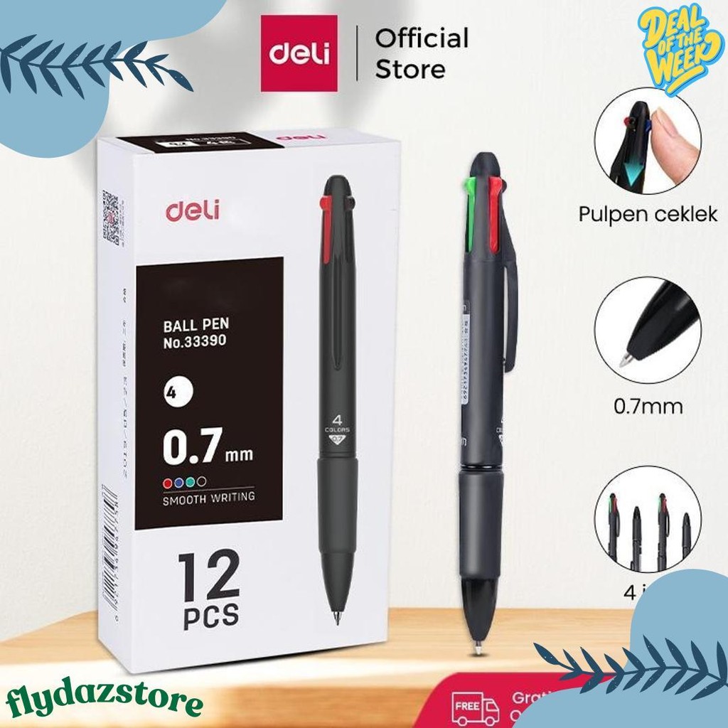 

Deli Pulpen Cetek Warna-Warni 4 Warna 0.7Mm Pulpen Pelajar Multifungsi 33390 Diskon Setengah Harga