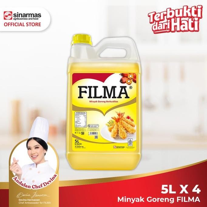 

Filma Minyak Goreng Jerigen 5L X 4Pcs (1 Karton) | Harga Hemat Diskon!