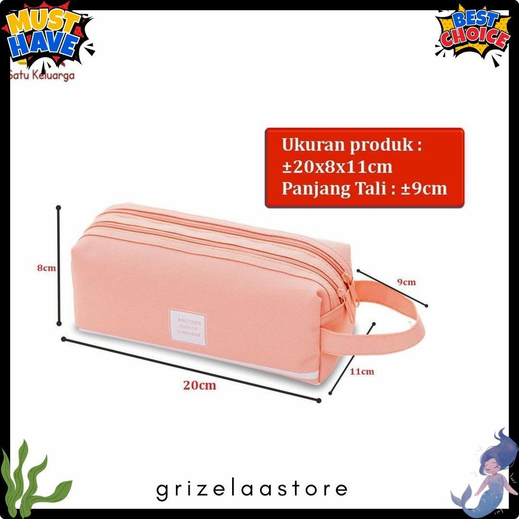 

Satu Keluarga Tempat Alat Tulis Perlengkapan Sekolah 2 Sisi A80 Kotak Pensil Tempat Bolpen Dompet Pensil Stationery / Make Up PouchKosmetikTravel Diskon Setengah Harga