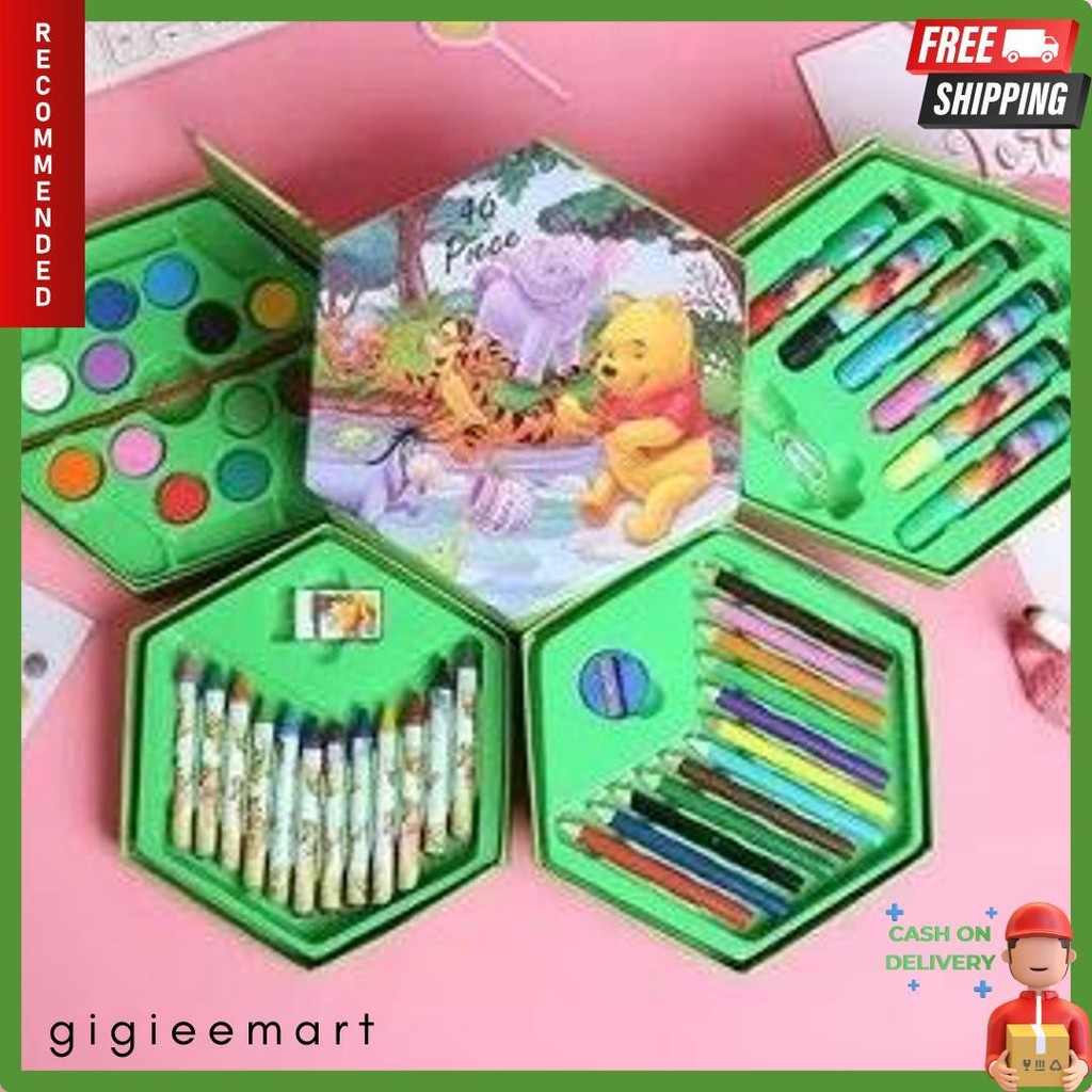 

* Mka * Crayon Set 46 Pcs Pensil Warna Spidol Cat Air Alat Lukis Mewarnai Motisf Kartun Anak / Pensil Warna Set 4 In 1 Motif Kartun Frozen,Mickey Mouse,Winnie The Pooh,Car Dan Hello Kitty / Pensil Warna Set 46 Pcs Crayon Motif Kartun Gift Box Diskon