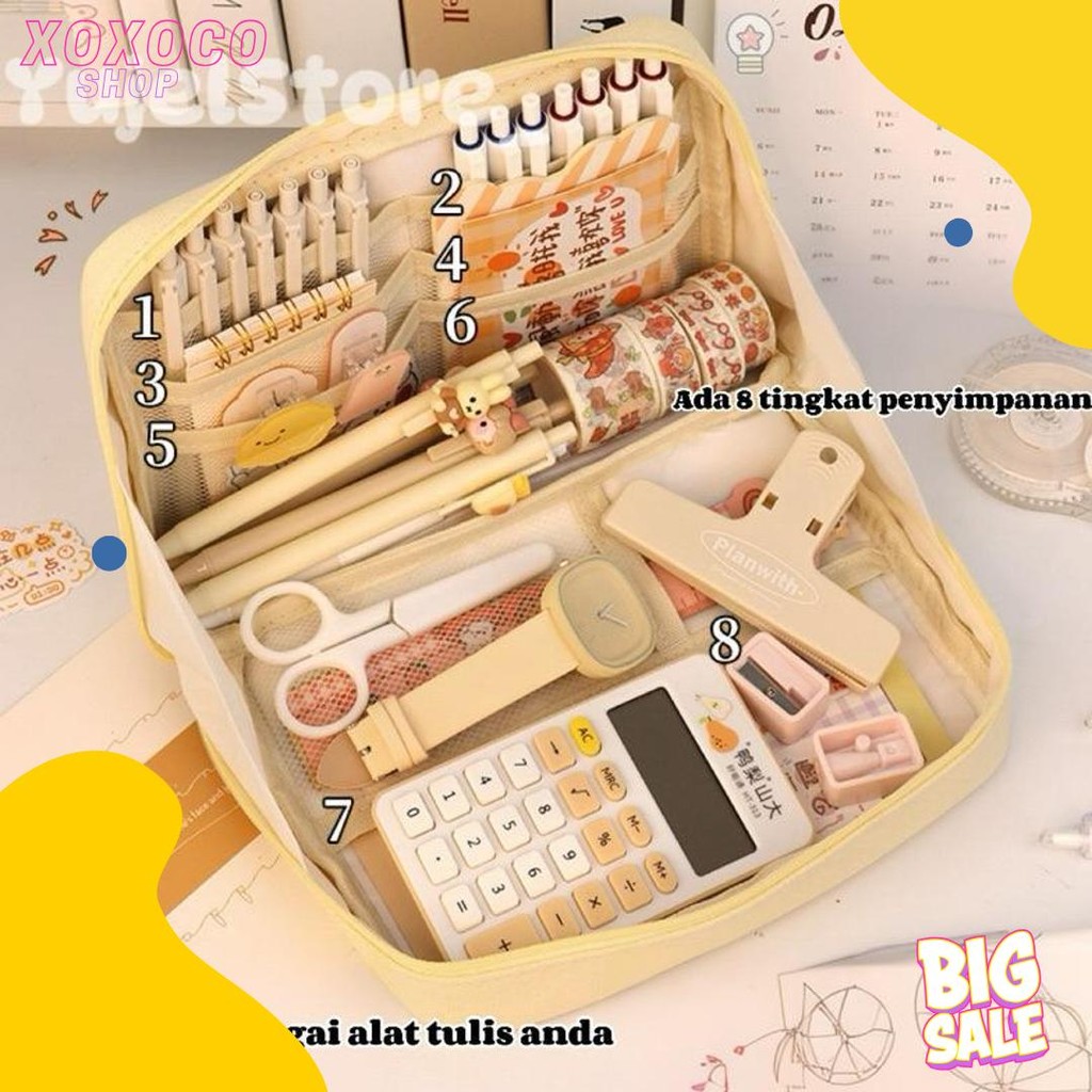 

Tempat Pensil Multifungsi / Tas Perlengkapan Kantor Dan Anak Sekolah / Kotak Pensil Aesthetic Terlaris! Produk Ini Banyak Dicari
