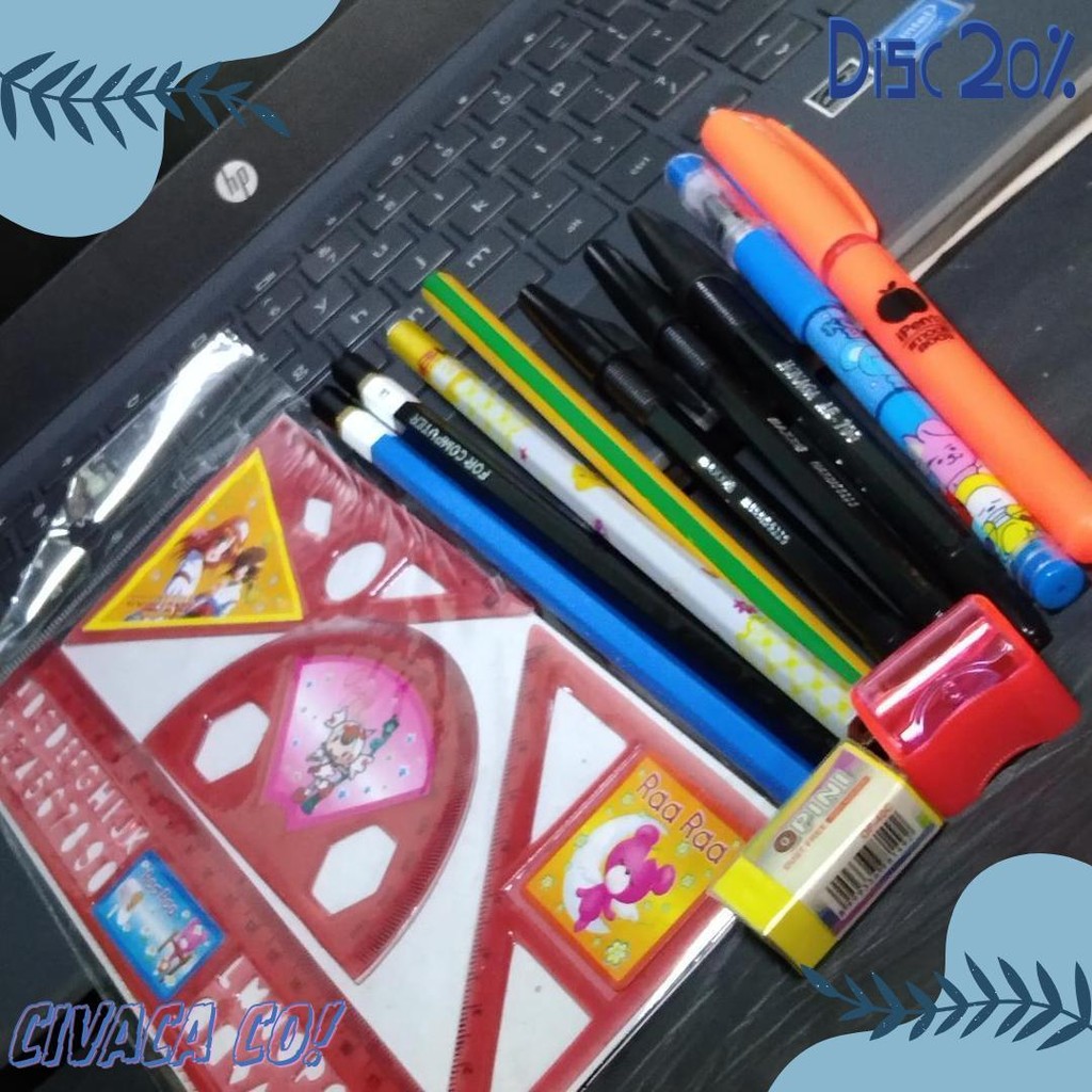 

Paket Alat Tulis Lengkap Murah Isi 15 Macam Alat Tulis Flash Sale! Diskon Hingga 70%