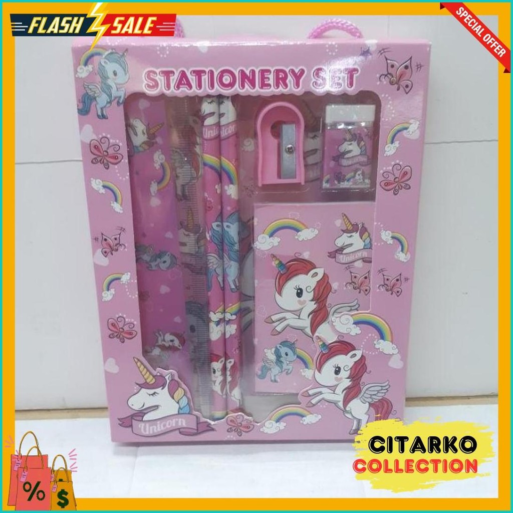 

Alat Tulis Satu Set Stationery Karakter Anak-Anak Flash Sale! Diskon Hingga 70%