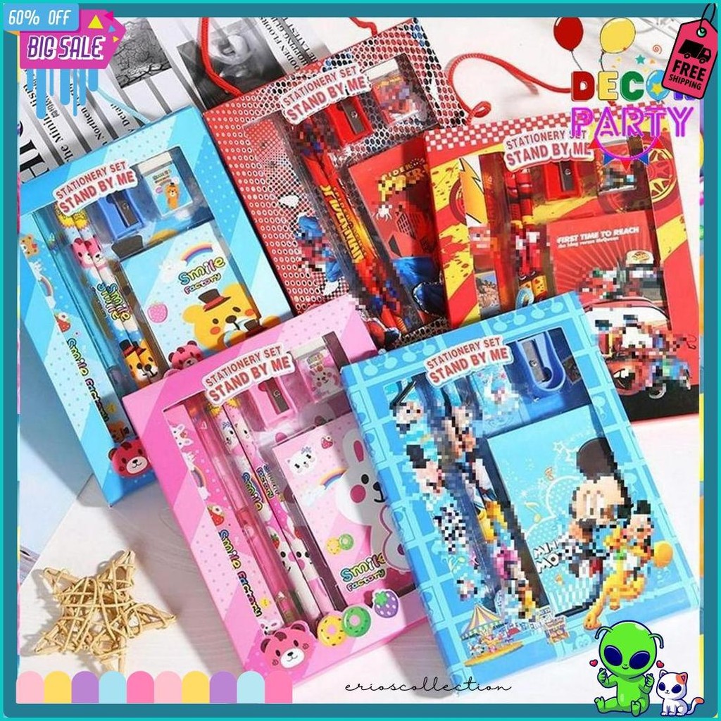 

Dp Alat Tulis Set 6In1 Stationery Set Karakter Lucu Set Perlengkapan Alat Tulis Cute Sekolah Anak-Anak Tk Terlengkap Dan Termurah