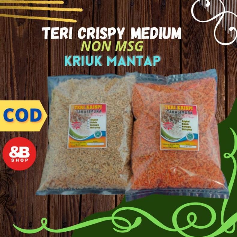

teri nasi teri crispy siap saji kiloan 1kg origianalbaladoberbequepedasjagung bakar lauk kering seafood