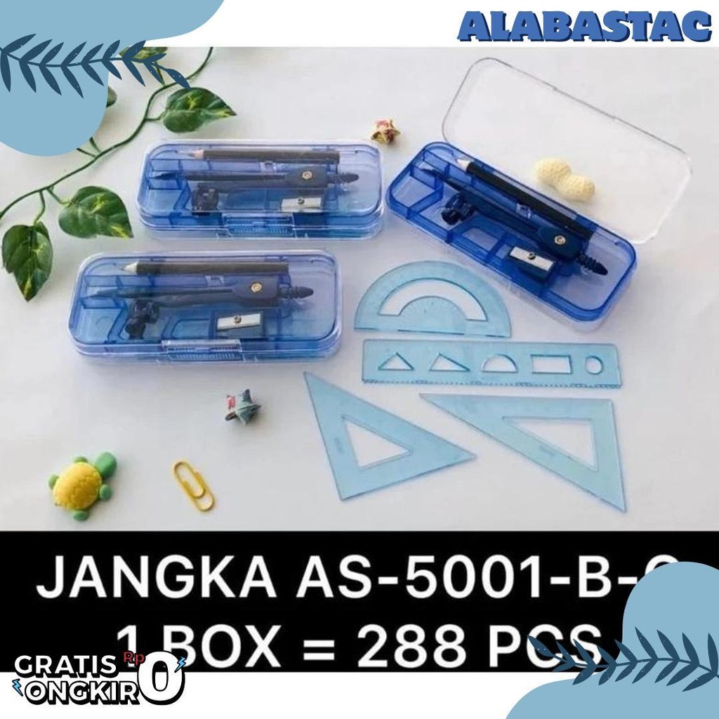 

Jangka Set Penggaris Lengkap A119 Jangka Sekolah Math Diskon Setengah Harga