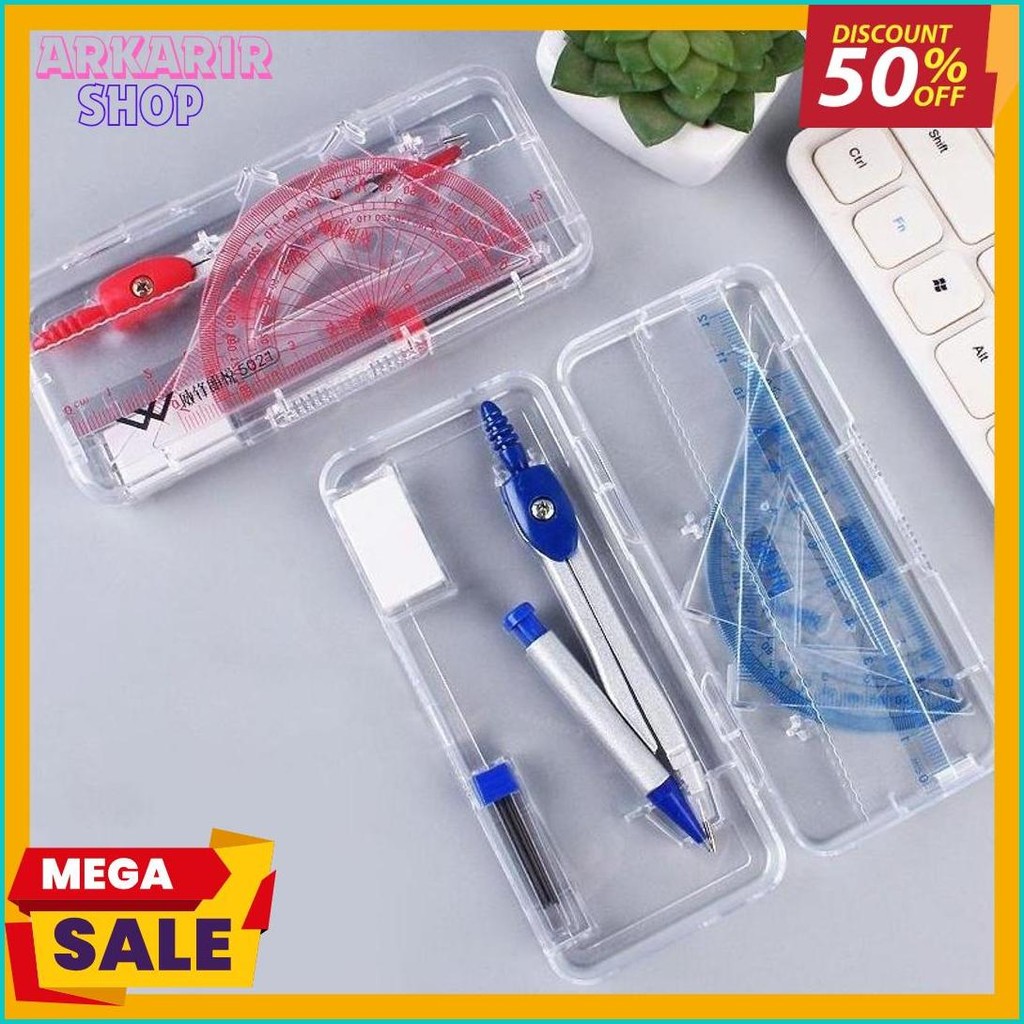 

Set Kompas/Set Matematika/Set Penggaris/Jangka Set/Compass Set/Jangka Sekolah Diskon Setengah Harga