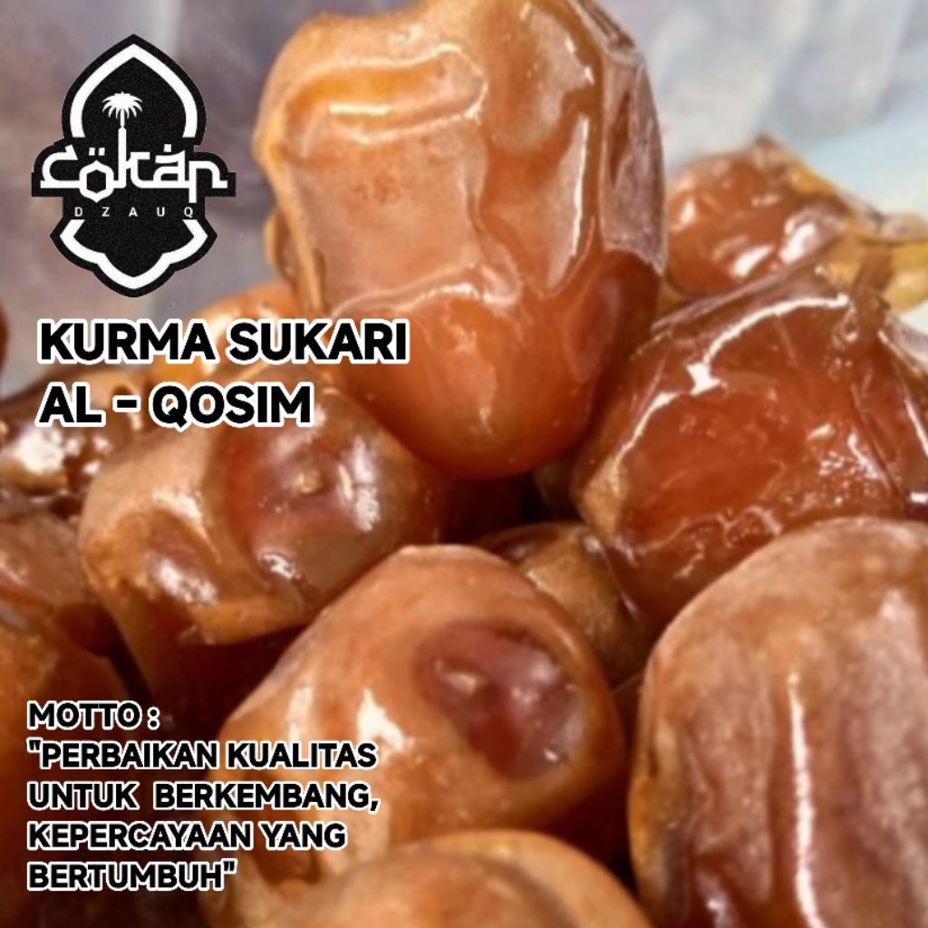

Kurma Sukari Raja GRADE PREMIUM 1 Kg / SORTIRAN BUTIRAN BUAH KURMA TERBAIK AL QOSIM 1