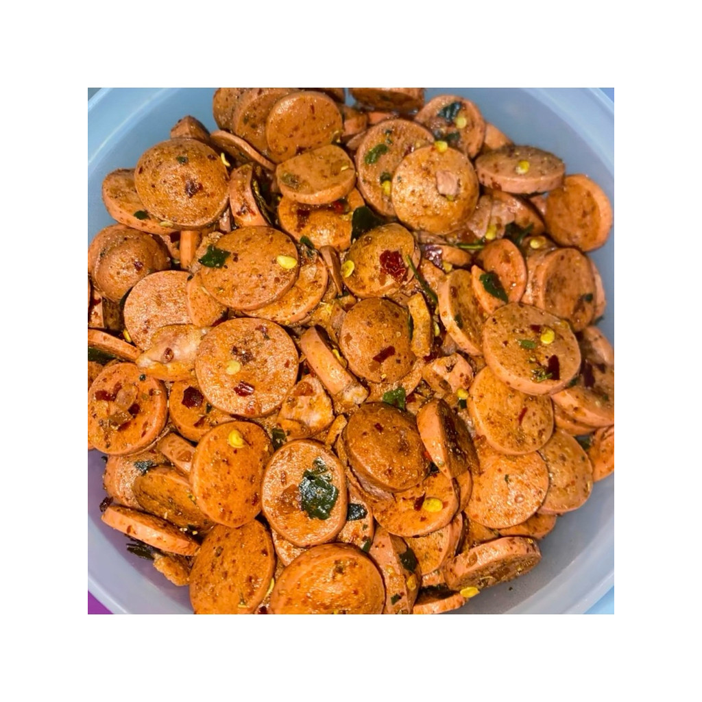 

Kripik Sosis Goreng Pedas 600 gr Sosreng Camilan Viral Keripik Cemilan Sosis Enak Pedas