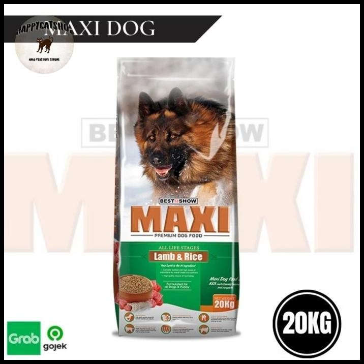 makanan anjing maxi dog food 20 kg murah lamb(kusus gojek atau grab)