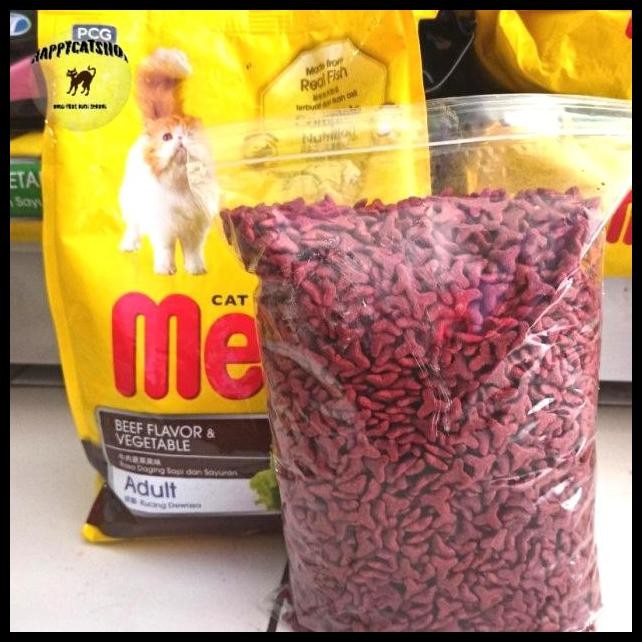 Meo Beef Adult Repack 1Kg - Makanan Kucing Meo Beef Adult